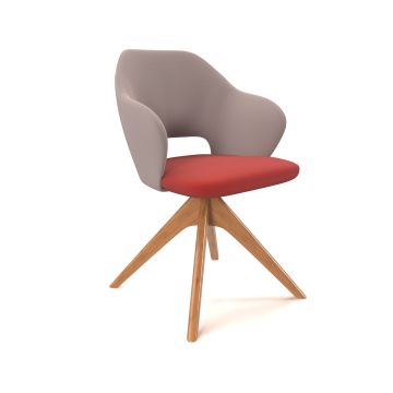 Jude lounge chair - Forecast Grey/Extent Red