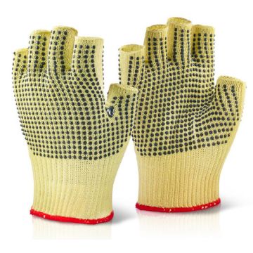Beeswift Reinforced Fingerless Dotted Gloves