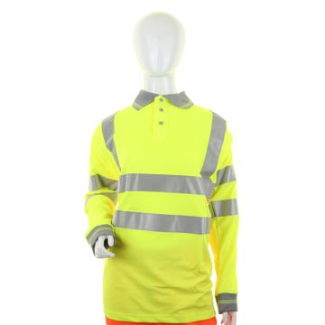 Beeswift Ladies Hi-Vis Long Sleeve Polo Shirt