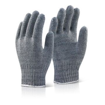 MIXED FIBRE GLOVES GREY - Grey