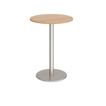 Monza circular poseur table with flat round base