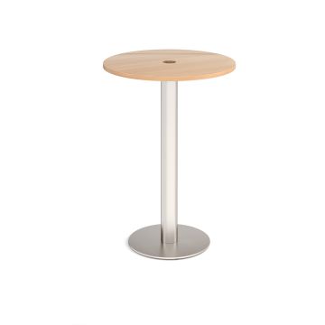 Monza circular power ready poseur table