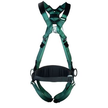 V-FORM BACK/CHEST/HIP D-RING QF HARNESS W/ WAIST BELT XL - Green