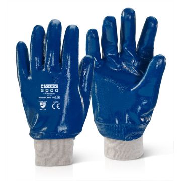 Beeswift Nitrile Knitted Wrist Fully Coated Heavy Weight Gloves (Pack 10)