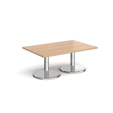 Pisa rectangular coffee table with round bases
