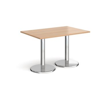 Pisa rectangular dining table with round bases