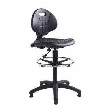 Prema polyurethane industrial operators chair - Black