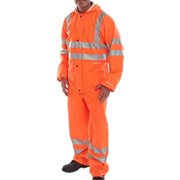 Beeswift Hi-Vis PU Breathable Coverall