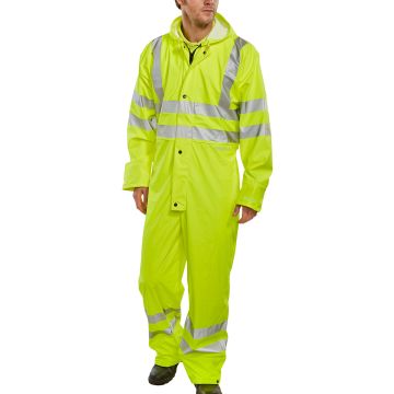 Beeswift Hi-Vis PU Breathable Coverall