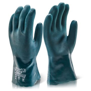 PVC DOUBLE DIP GAUNTLET 30CM GREEN SIZE 10 - Green