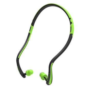 QED BANDED EAR PLUGS - Green/Black