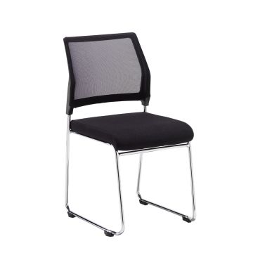 Quavo mesh back meeting chair (pack of 4) - Black