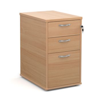 Desk high pedestal 600mm with silver handles