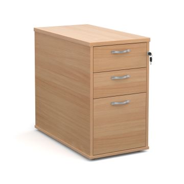 Desk high pedestal 800mm with silver handles