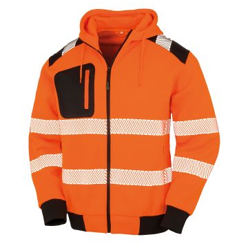 Recycled robust zipped safety hoodie
