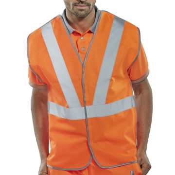 Beeswift Hi-Vis Rail Spec Vest (Polyester)