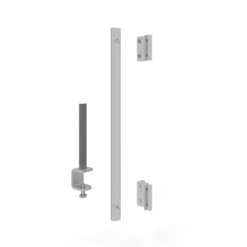 Aluminium framed screen front bracket - mid-runs - Silver