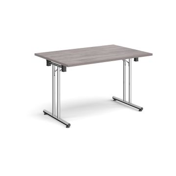 Rectangular folding leg table with straight feet