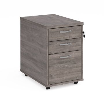 Tall mobile pedestal with silver handles