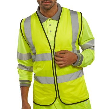 Beeswift Hi-Vis Vest Zip Fastened