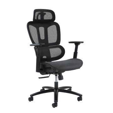 Zala mesh back operator chair with headrest - Black