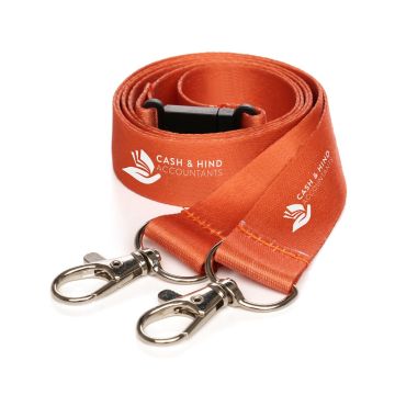 UK Made RPET Double Trigger Clip Lanyard-White-All-Over-900 x 20mm-1